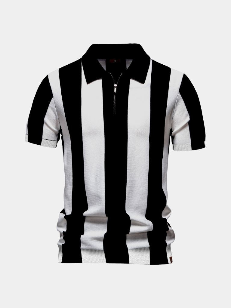 JAMES™ | Striped Zip Polo