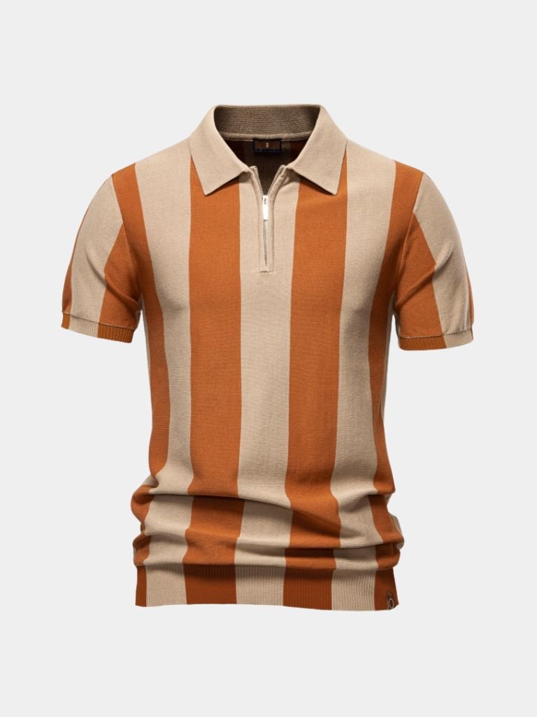 JAMES™ | Striped Zip Polo