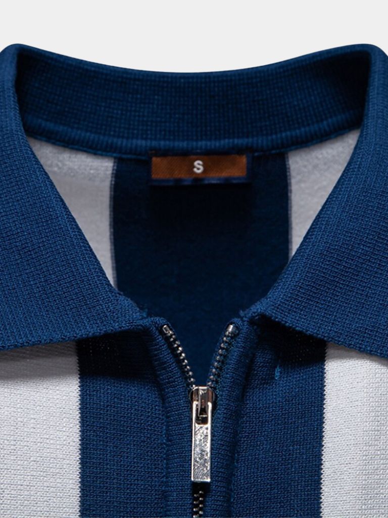 JAMES™ | Striped Zip Polo