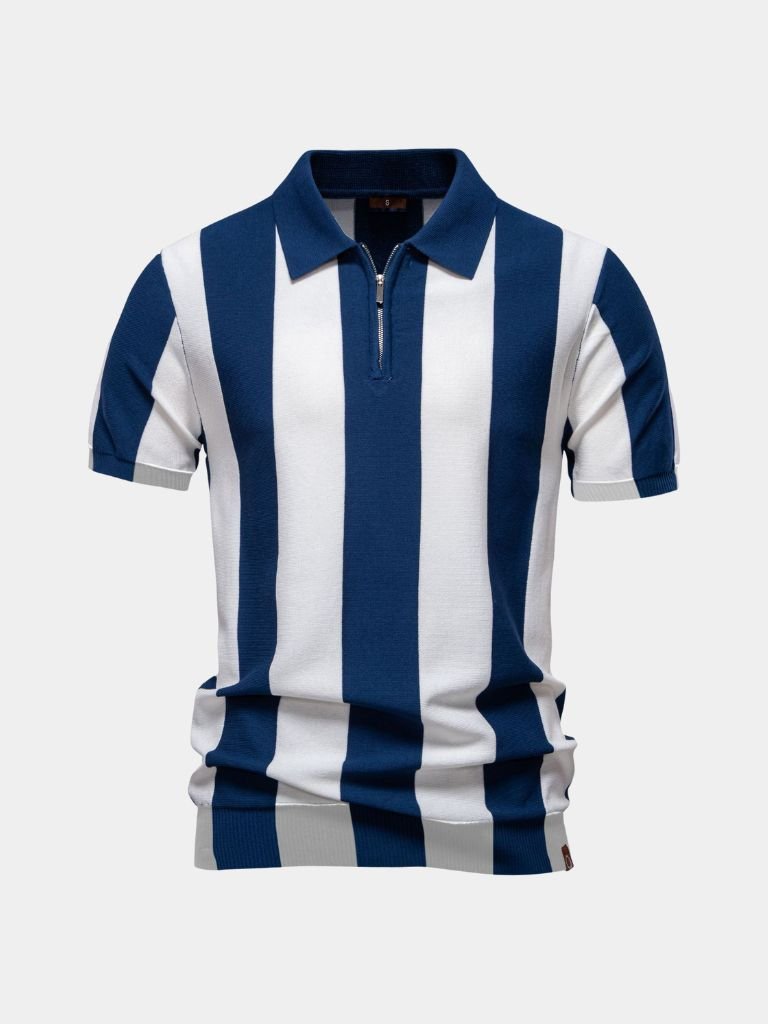 JAMES™ | Striped Zip Polo