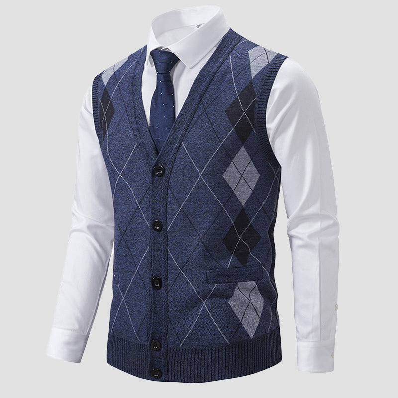 JAMES™ | Men's Diamond-Knit Lined Vest