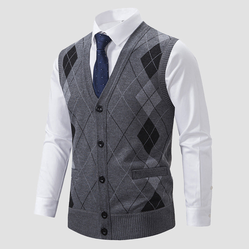 JAMES™ | Men's Diamond-Knit Lined Vest