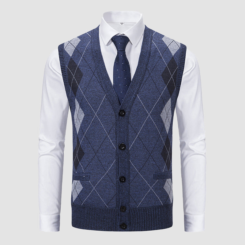 JAMES™ | Men's Diamond-Knit Lined Vest