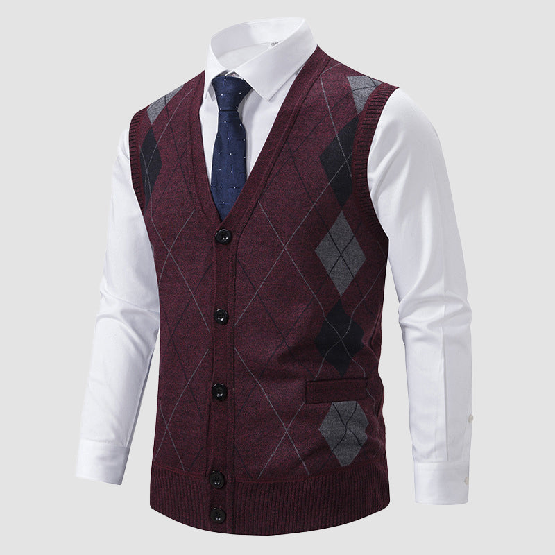 JAMES™ | Men's Diamond-Knit Lined Vest