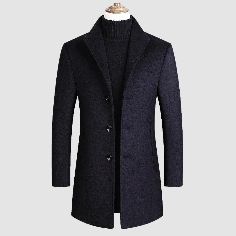 JAMES ™ | Men's Wool-Viscose Overcoat with Nanosilk Lining