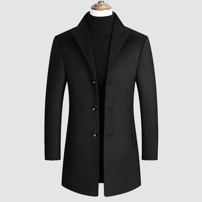 JAMES ™ | Men's Wool-Viscose Overcoat with Nanosilk Lining