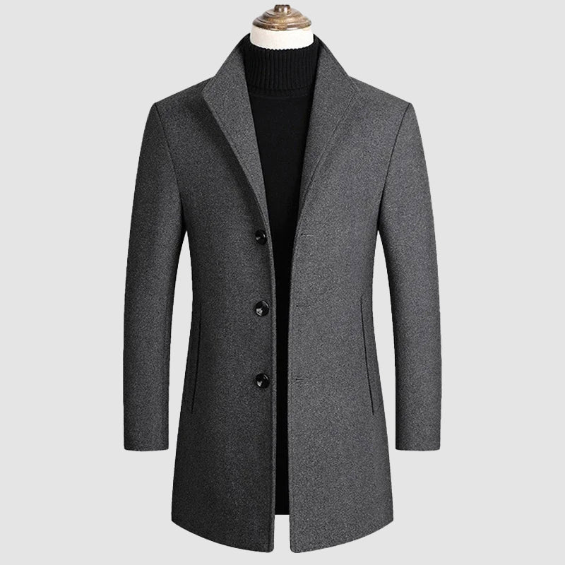 JAMES ™ | Men's Wool-Viscose Overcoat with Nanosilk Lining