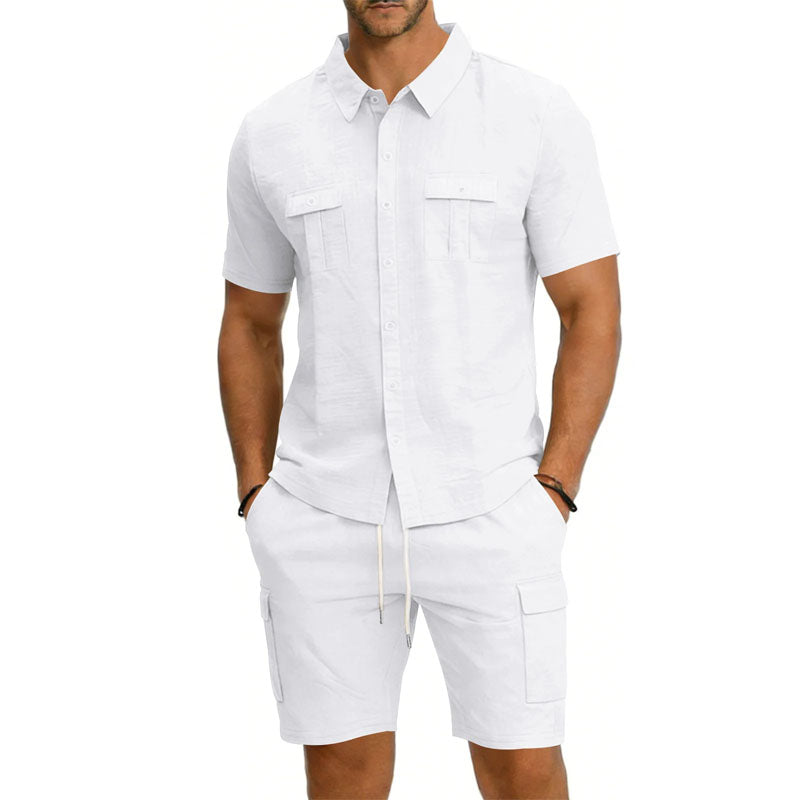JAMES™ | Men's Utility Pocket Shirt Shorts Set