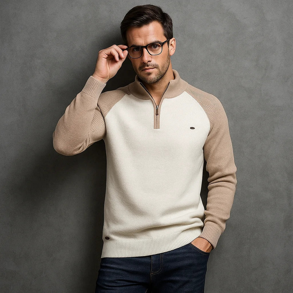 JAMES™ | QUARTER ZIP SWEATER FOR MEN