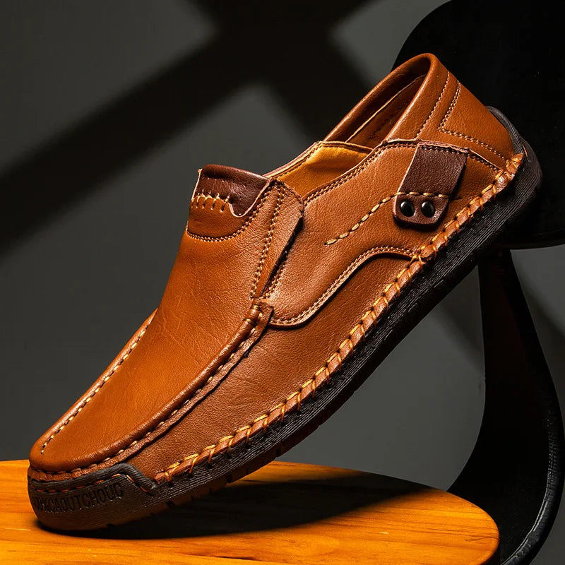 JAMES™ | Men's Polished Leather Slip-On Loafer