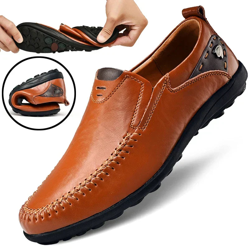 JAMES™ | Men's Hand-Stitched Leather Slip-On
