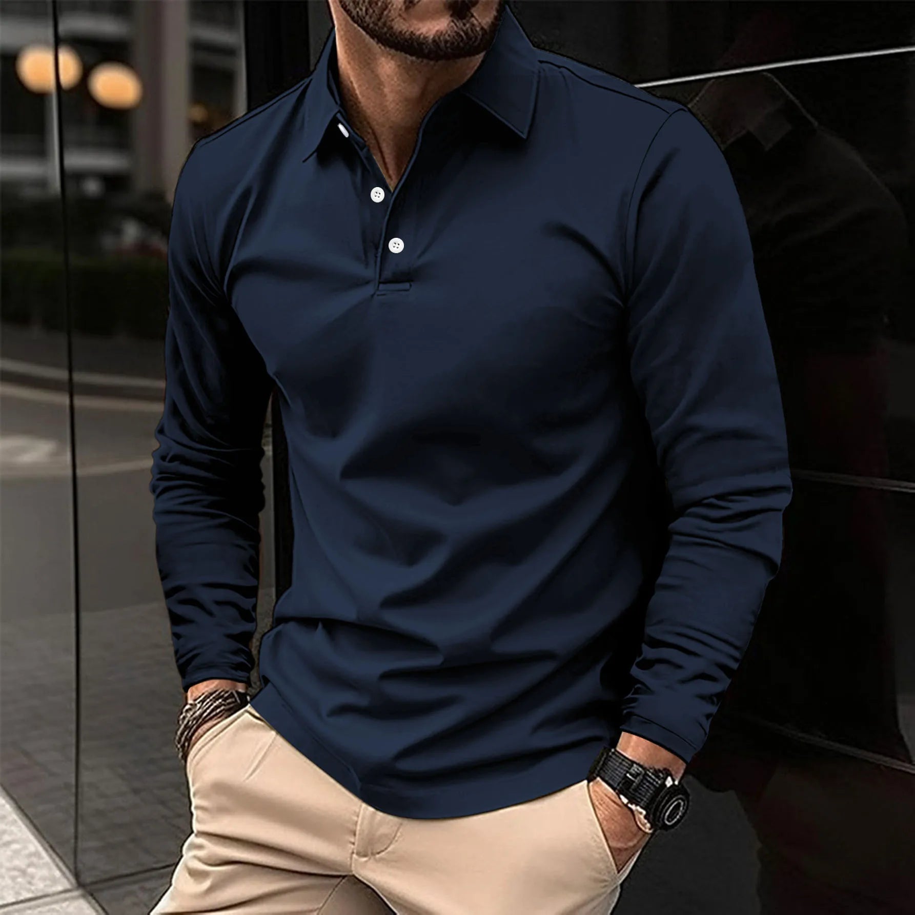 JAMES™ | Collared Long-Sleeve