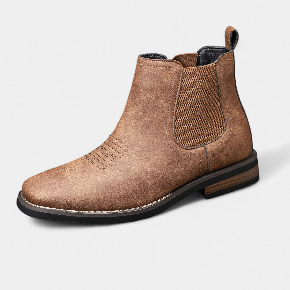 JAMES™ | Men's Leather Boot with Elastic Panels