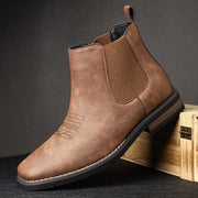JAMES™ | Men's Leather Boot with Elastic Panels