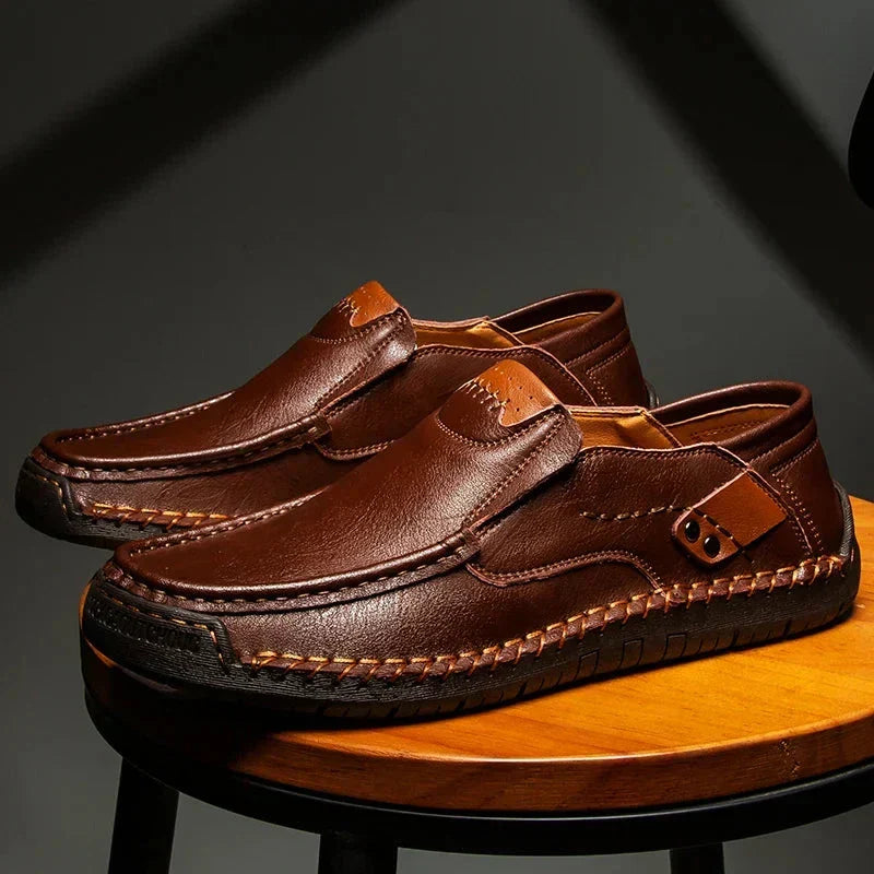 JAMES™ | Men's Polished Leather Slip-On Loafer