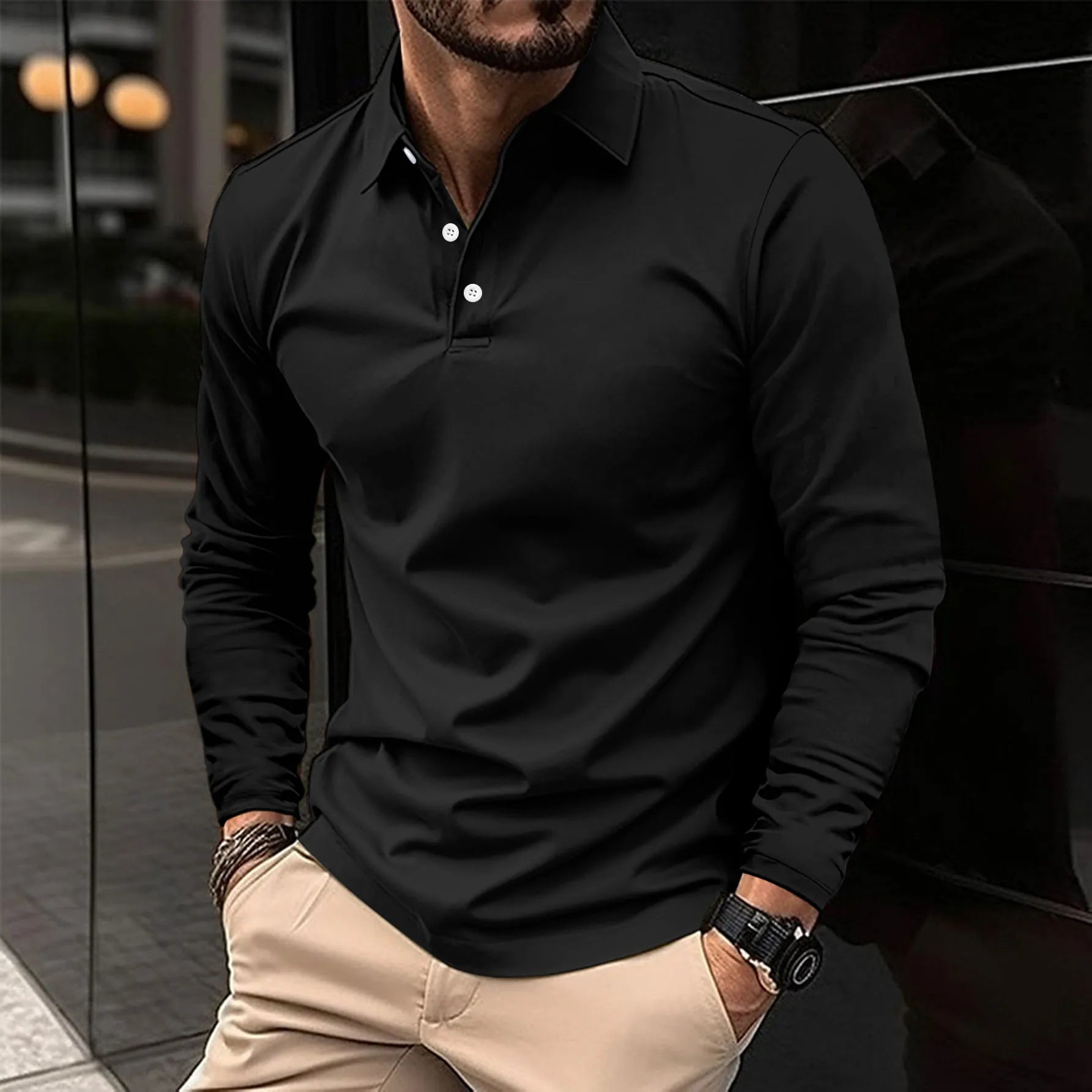 JAMES™ | Collared Long-Sleeve