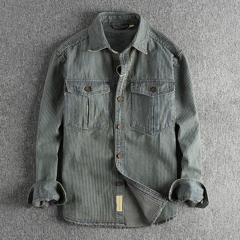 JAMES™ | Striped Denim Shirt