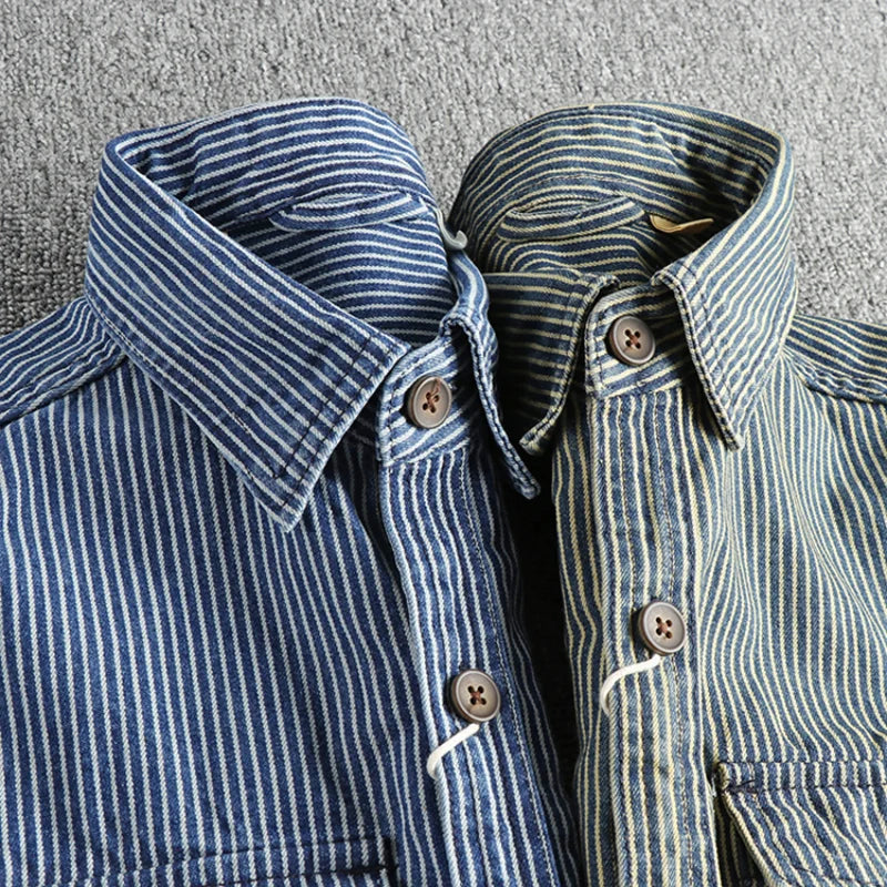JAMES™ | Striped Denim Shirt