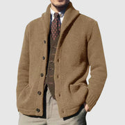 JAMES ™ | Men's Lapel Collar Knit Cardigan