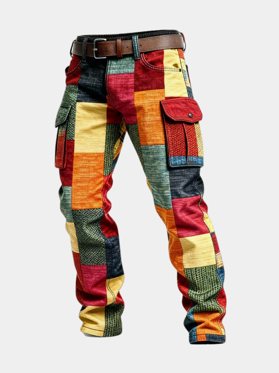 JAMES™ | Mens Patchwork Cargo Trousers