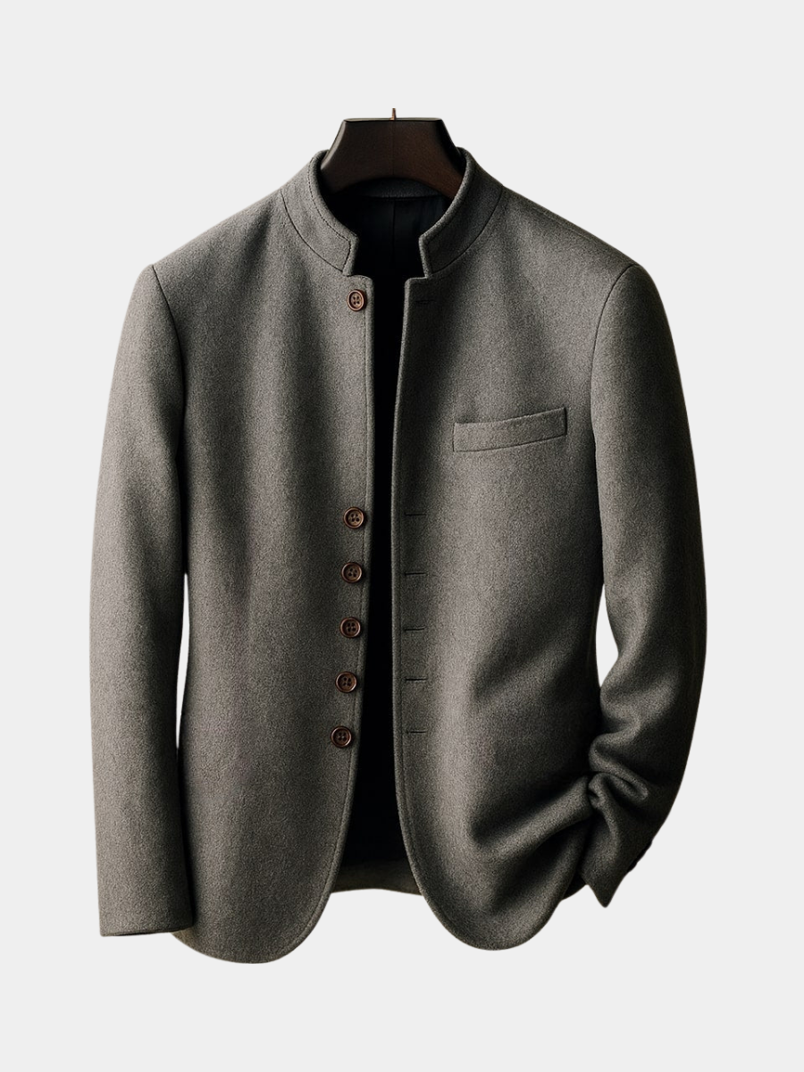 JAMES™ | WOOL JACKET WITH STRAIGHT COLLAR