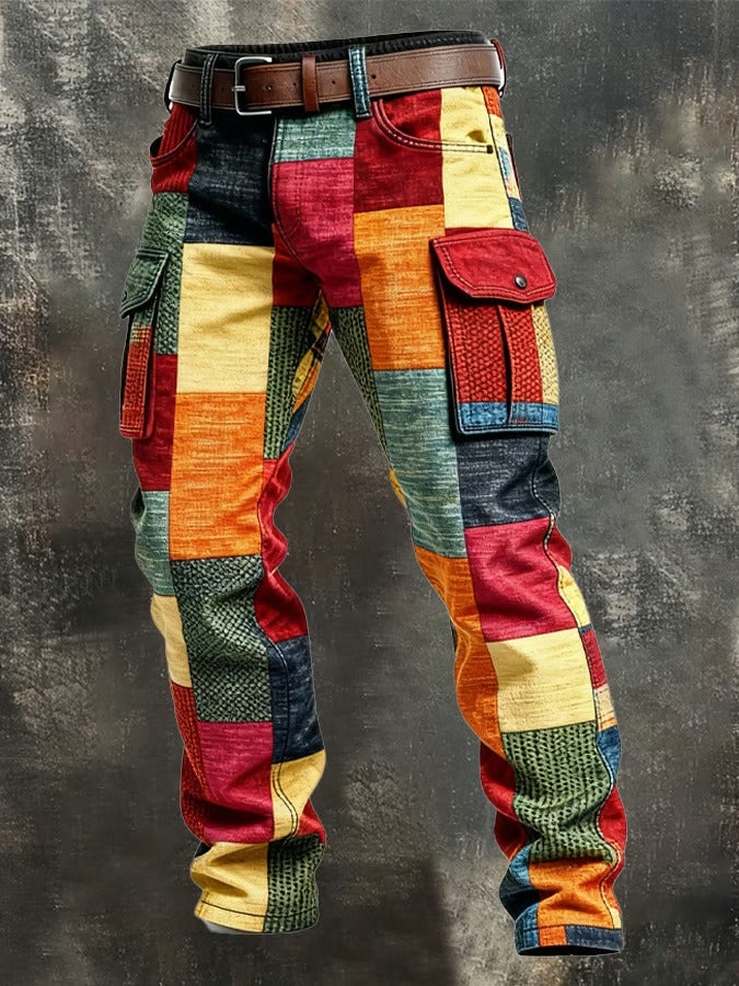 JAMES™ | Mens Patchwork Cargo Trousers