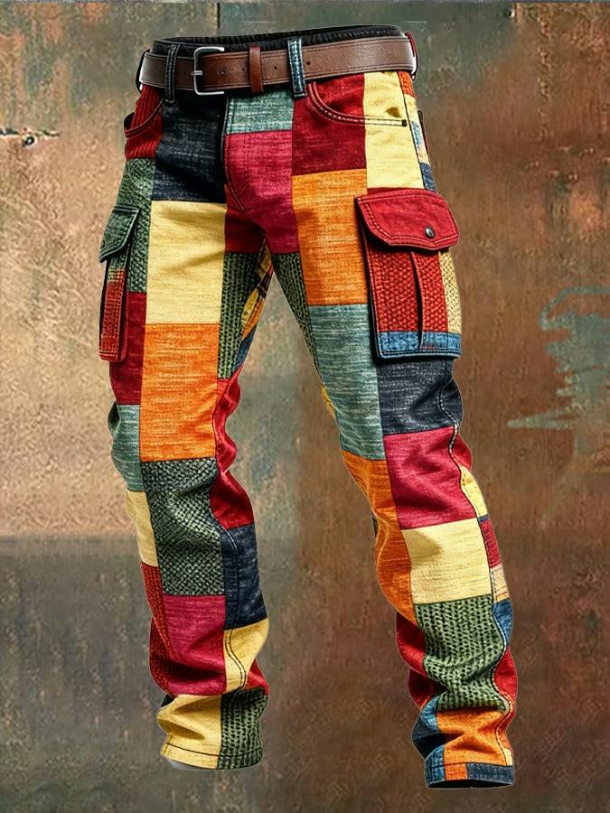 JAMES™ | Mens Patchwork Cargo Trousers