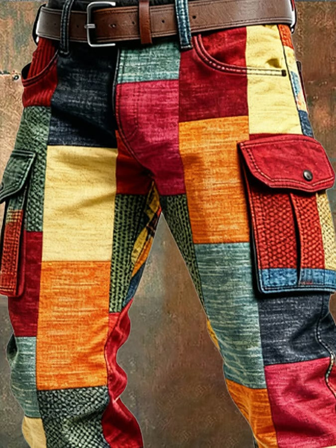 JAMES™ | Mens Patchwork Cargo Trousers