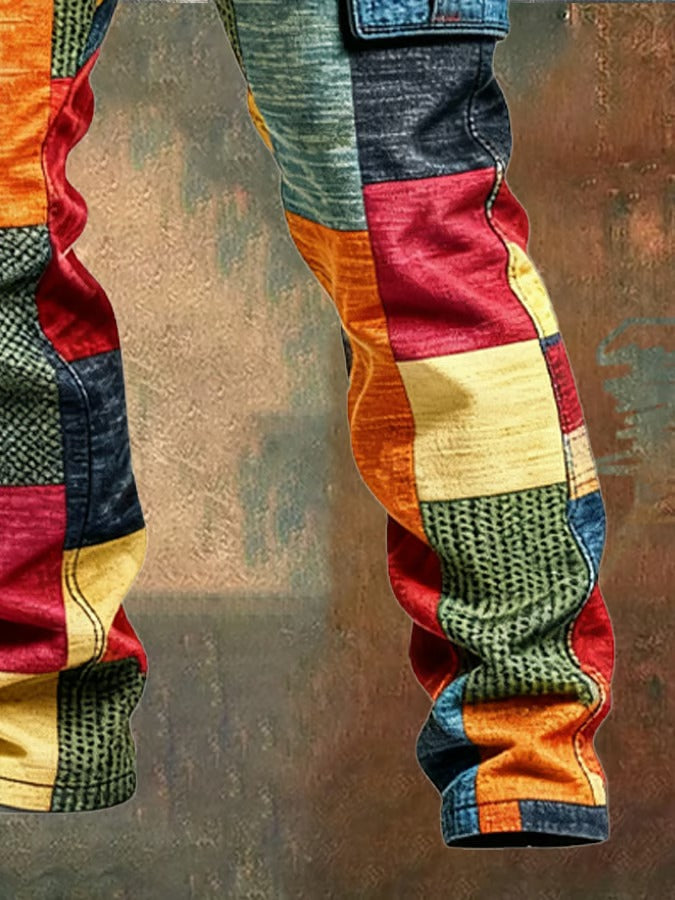 JAMES™ | Mens Patchwork Cargo Trousers