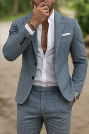 JAMES™ | Men's Linen-Look Slim Suit