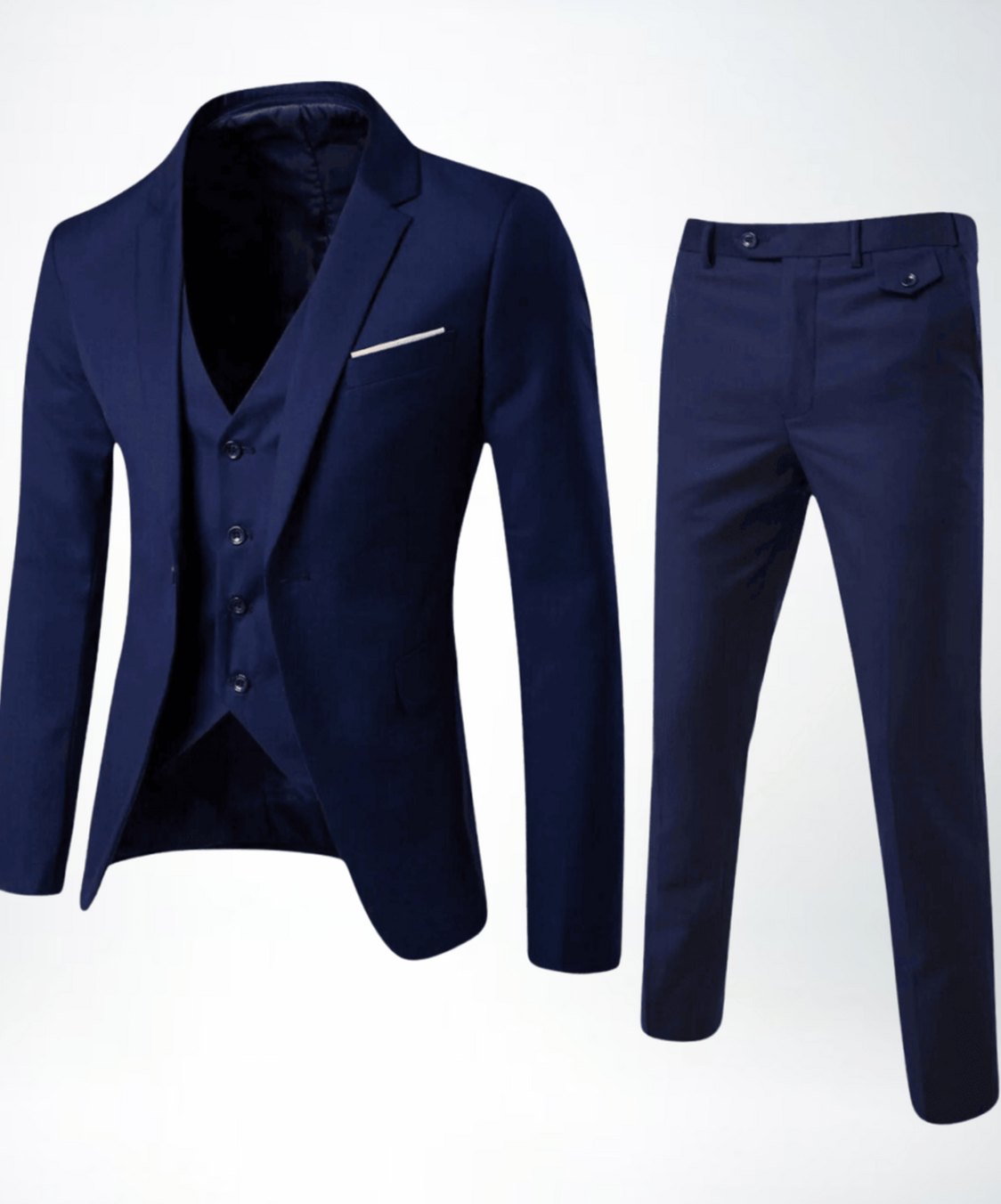 JAMES | Men's Slim-Fit Three-Piece Classic Formal Suit Set