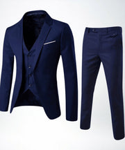 JAMES | Men's Slim-Fit Three-Piece Classic Formal Suit Set