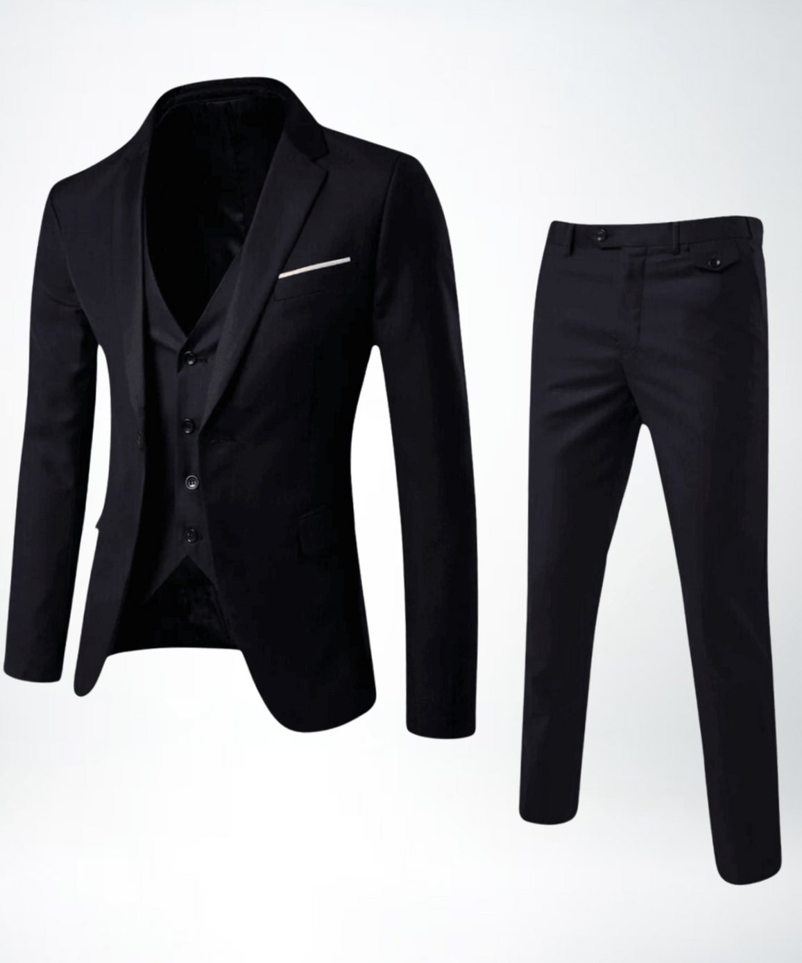 JAMES | Men's Slim-Fit Three-Piece Classic Formal Suit Set