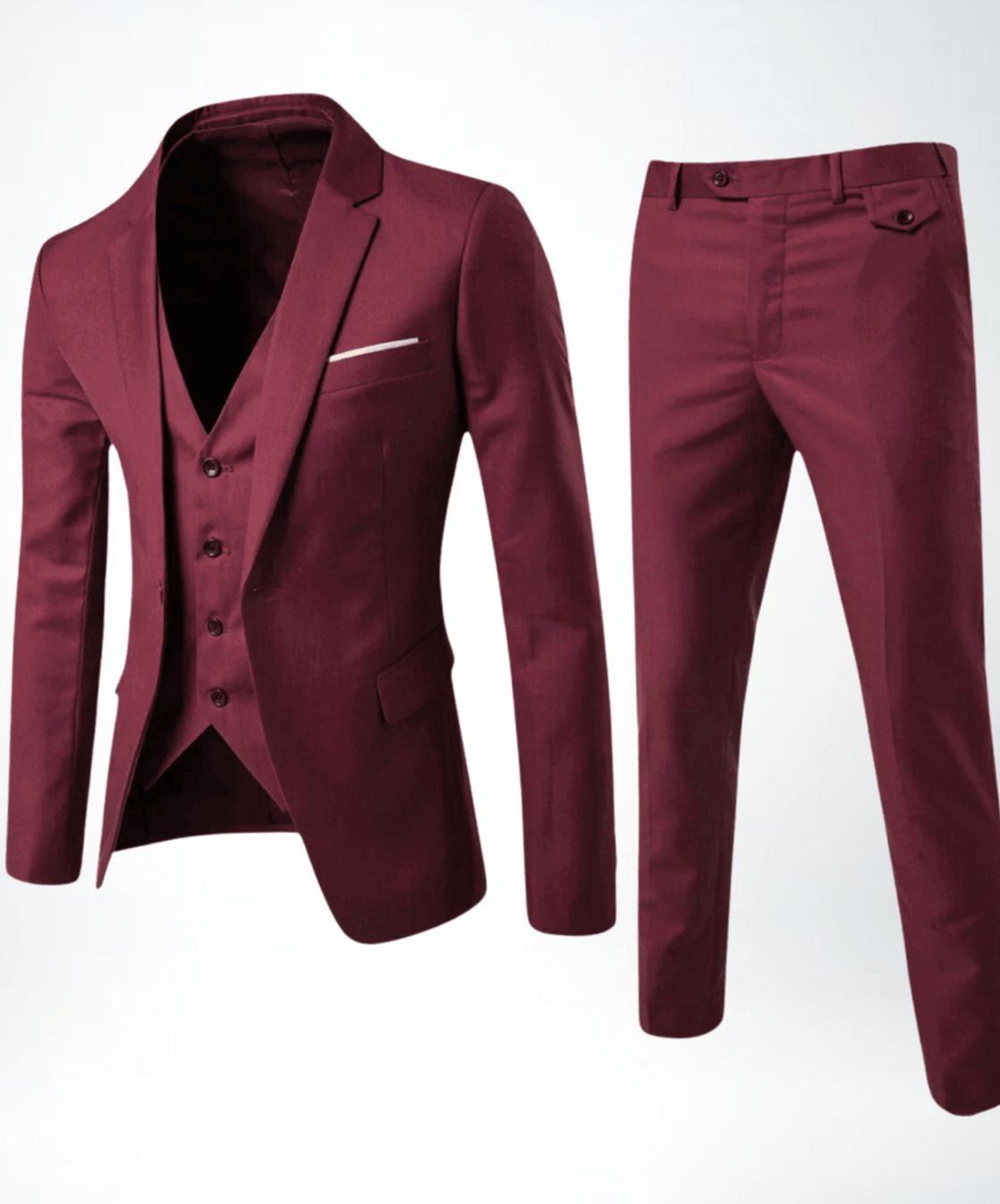 JAMES | Men's Slim-Fit Three-Piece Classic Formal Suit Set