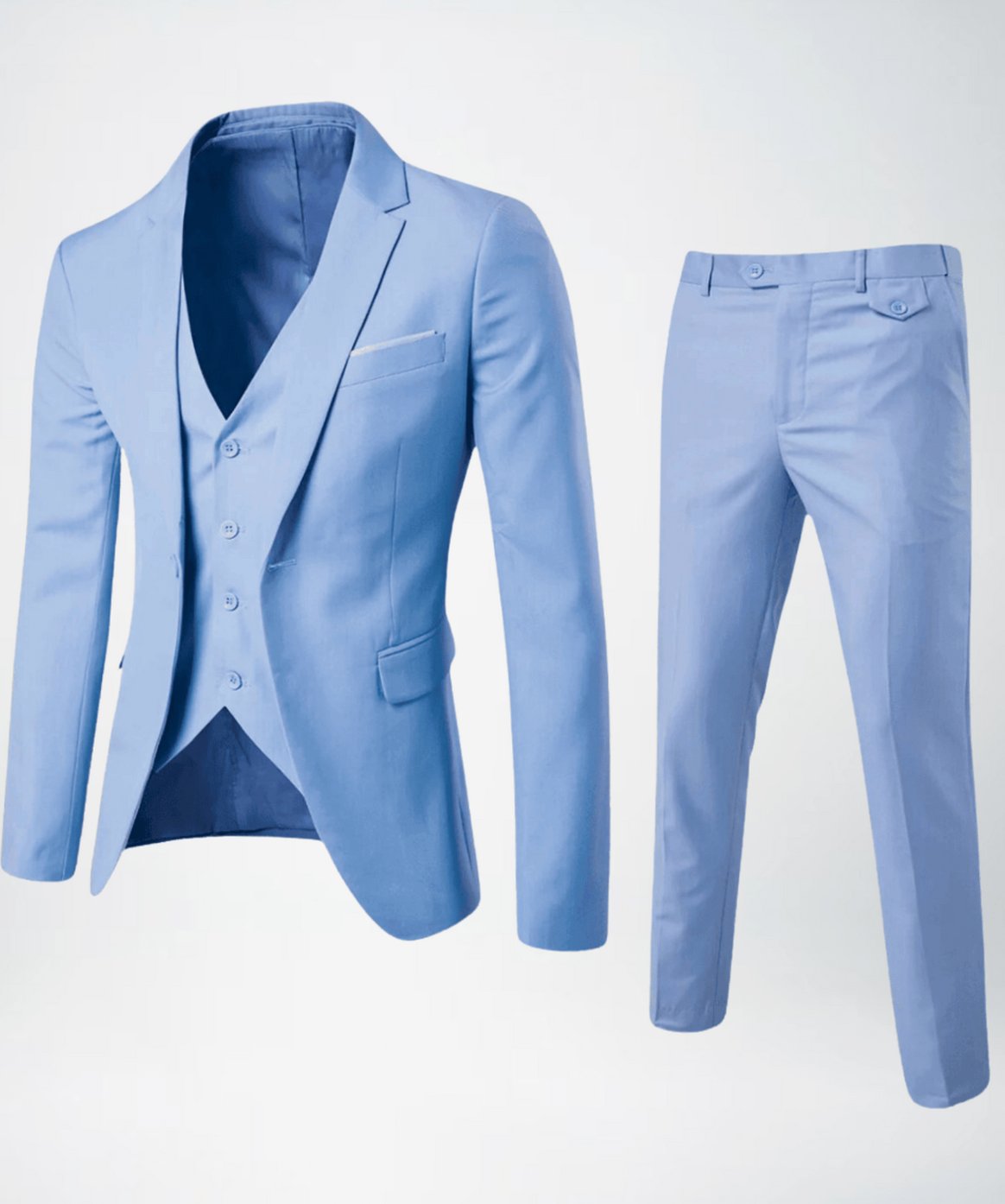 JAMES | Men's Slim-Fit Three-Piece Classic Formal Suit Set