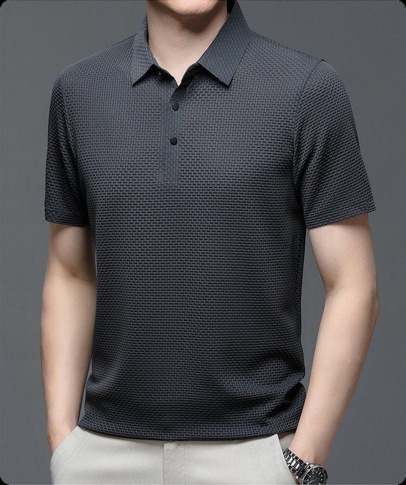 JAMES™ | Men's Knit Button Placket Polo