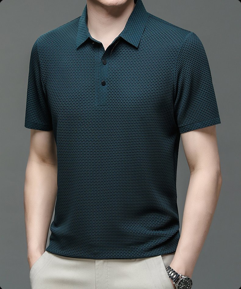 JAMES™ | Men's Knit Button Placket Polo
