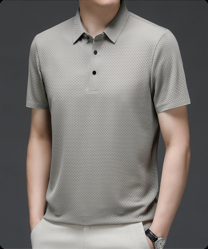 JAMES™ | Men's Knit Button Placket Polo