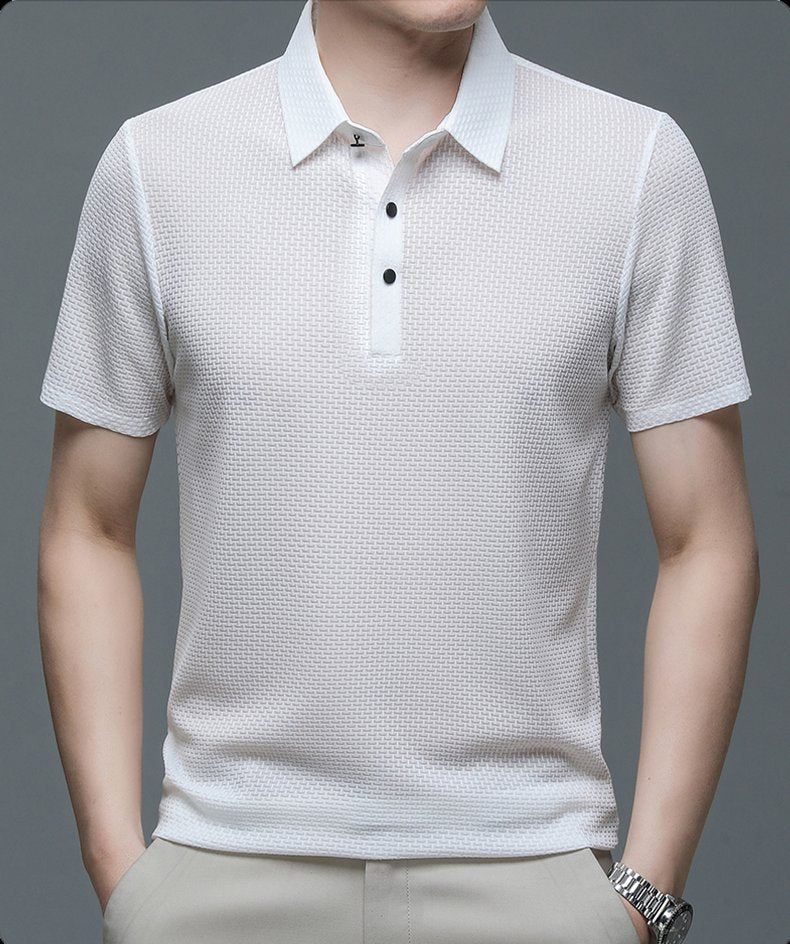 JAMES™ | Men's Knit Button Placket Polo