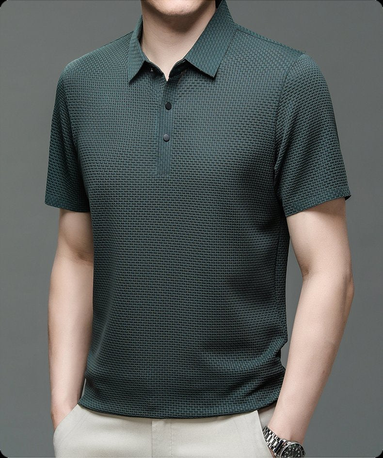 JAMES™ | Men's Knit Button Placket Polo