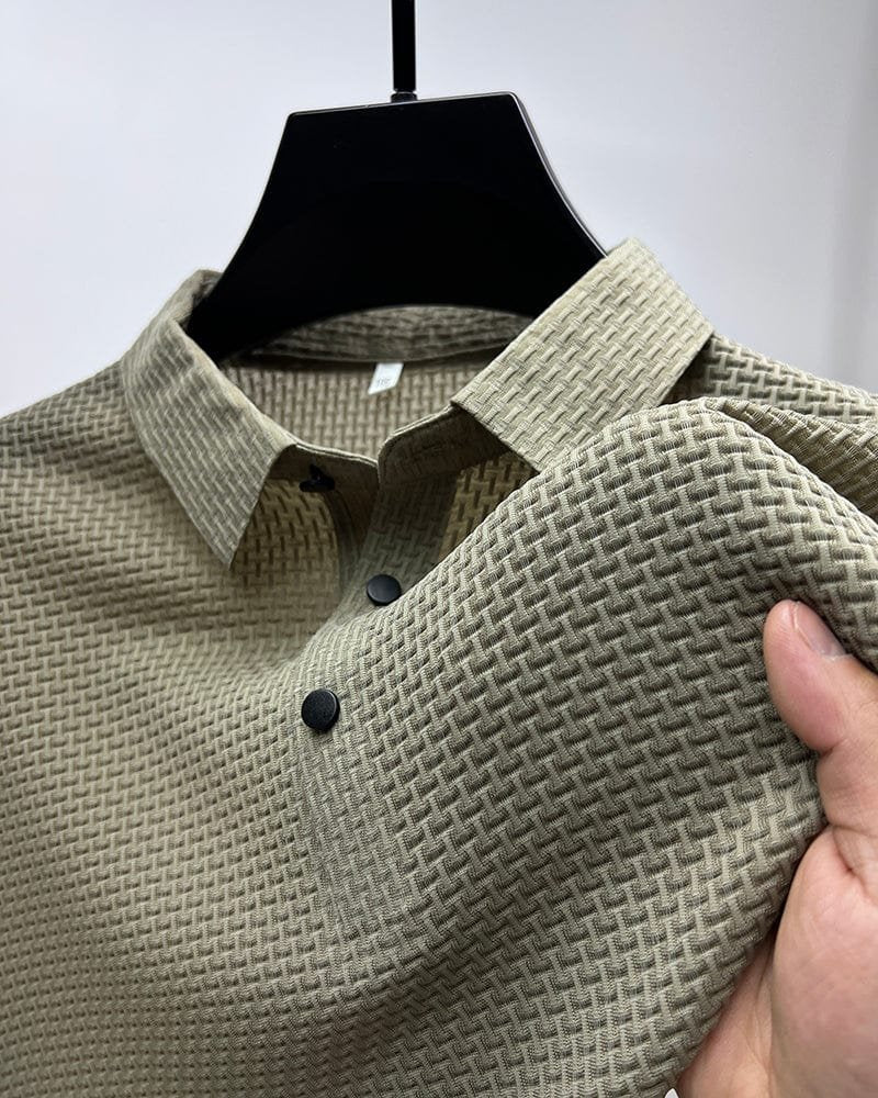 JAMES™ | Men's Knit Button Placket Polo